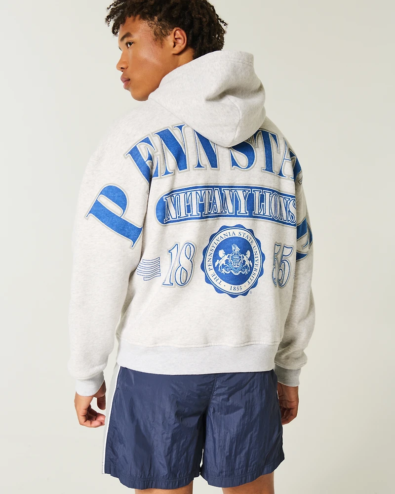 Boxy Penn State University Nittany Lions Graphic Hoodie