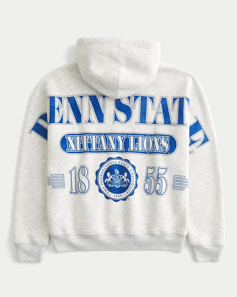 Boxy Penn State University Nittany Lions Graphic Hoodie