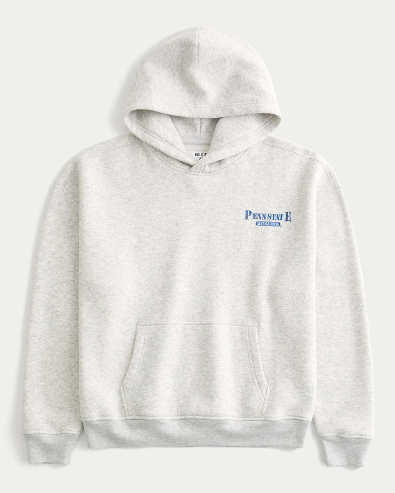 Boxy Penn State University Nittany Lions Graphic Hoodie