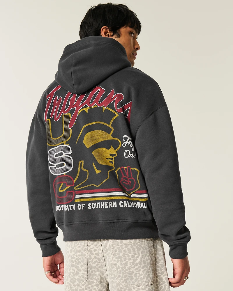 Boxy University of Southern California Trojans Graphic Hoodie