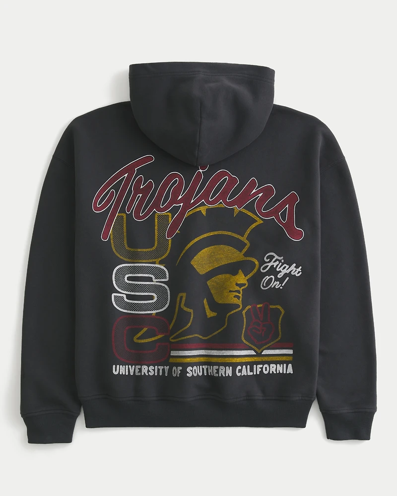 Boxy University of Southern California Trojans Graphic Hoodie