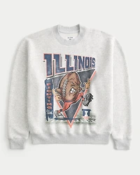 University of Illinois Fighting Illini Graphic Crew Sweatshirt