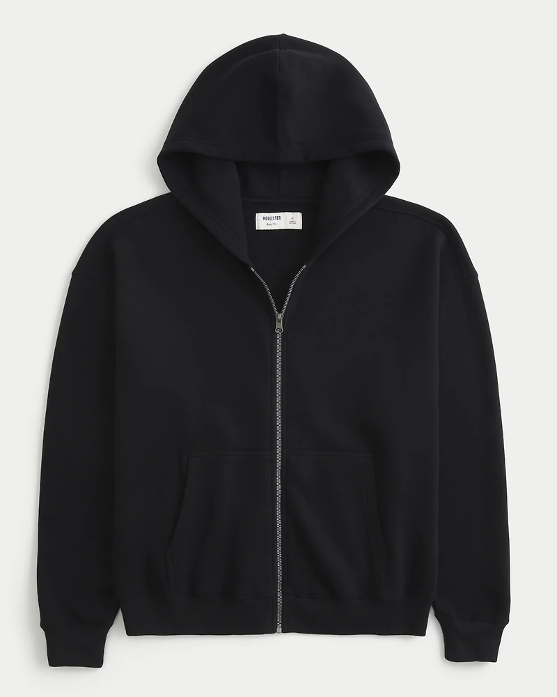 Hollister Feel Good Boxy Zip-Up Hoodie