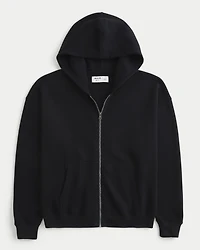 Hollister Feel Good Boxy Zip-Up Hoodie