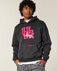 Boxy University of Houston Cougars Graphic Hoodie