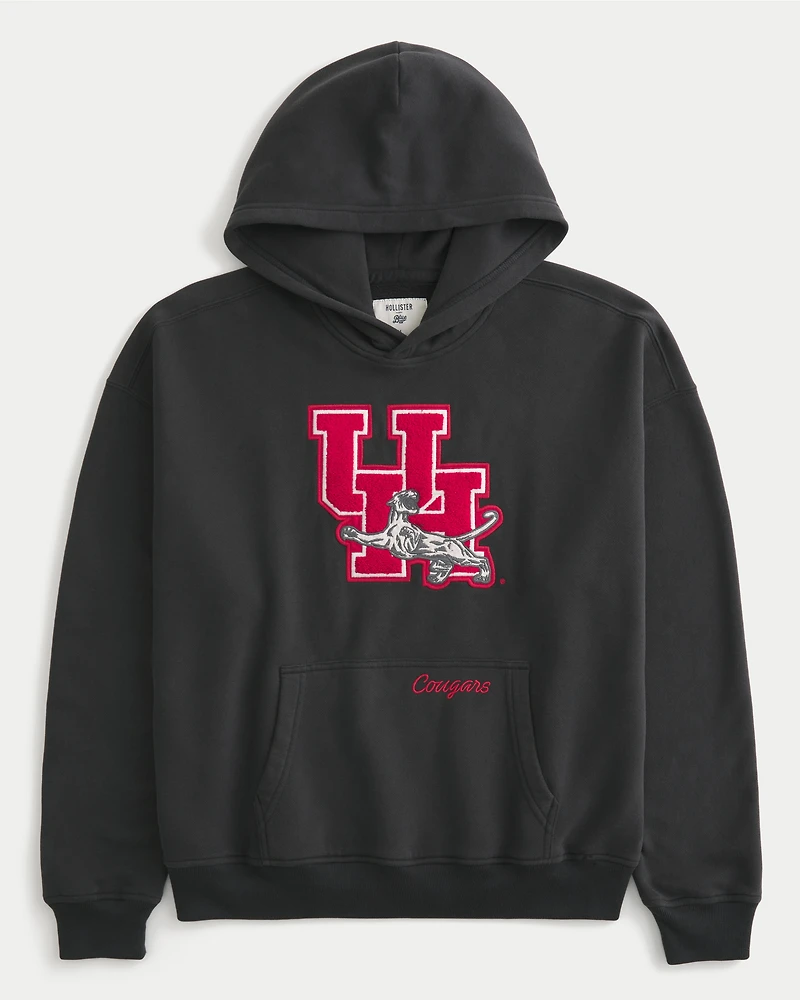 Boxy University of Houston Cougars Graphic Hoodie