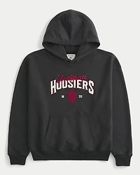 Boxy Indiana University Hoosiers Graphic Hoodie