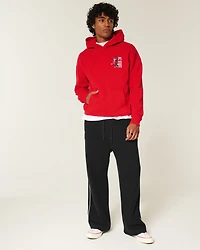 Boxy North Carolina State University Wolfpack Graphic Hoodie