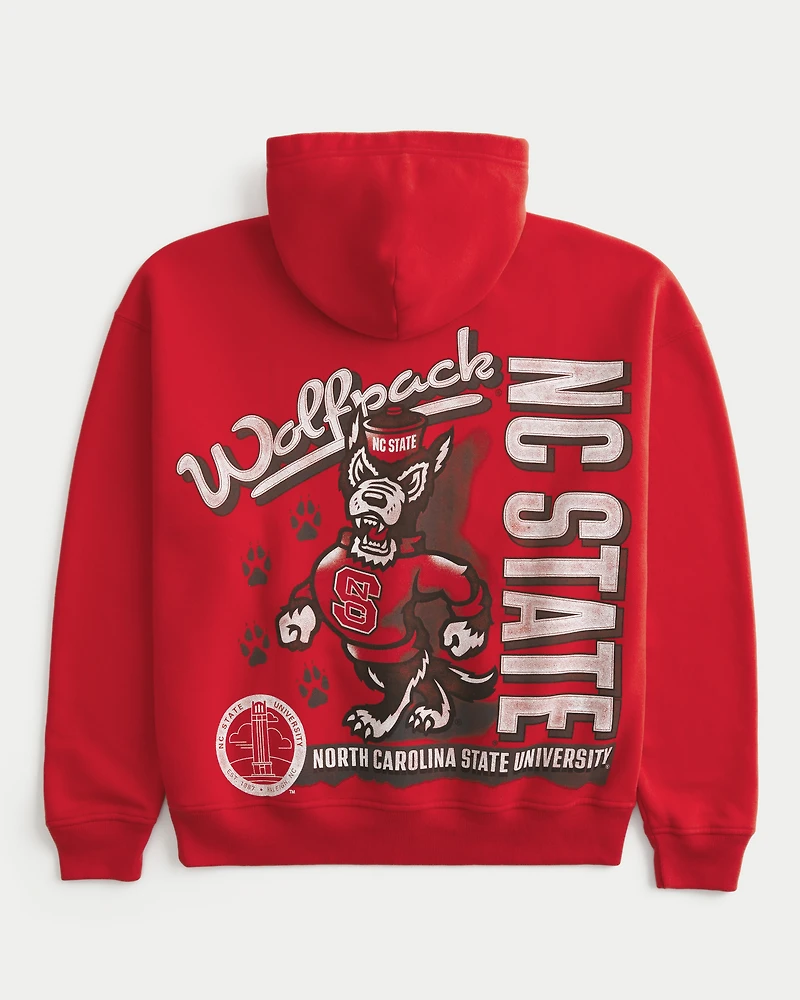 Boxy North Carolina State University Wolfpack Graphic Hoodie