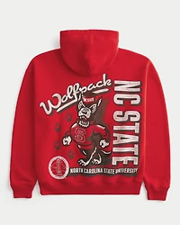 Boxy North Carolina State University Wolfpack Graphic Hoodie