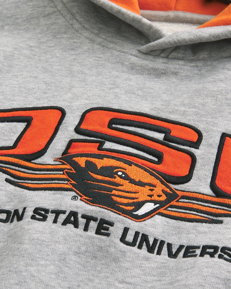 Boxy Oregon State University Beavers Graphic Hoodie