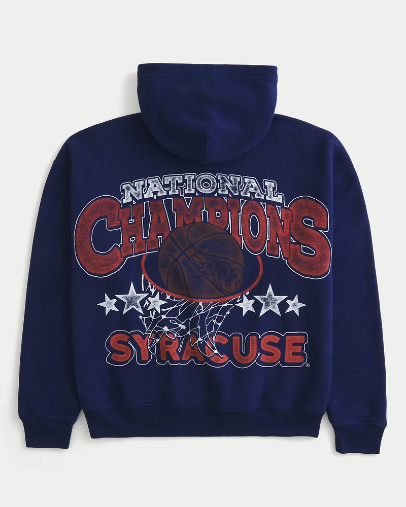 Boxy Syracuse University Orange Graphic Hoodie
