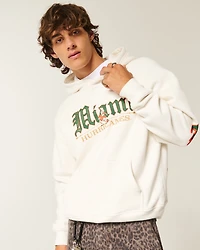 Boxy University of Miami Hurricanes Graphic Hoodie