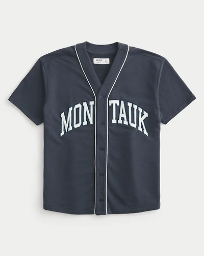 Boxy Montauk Graphic Baseball Jersey
