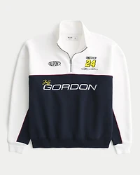 Boxy NASCAR Jeff Gordon Graphic Half-Zip Sweatshirt