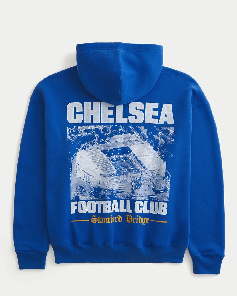 Boxy Chelsea FC Graphic Hoodie