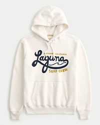 Waffle-Lined Laguna Graphic Surf Crew Hoodie