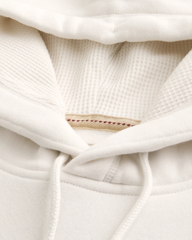 Waffle-Lined Laguna Graphic Surf Crew Hoodie