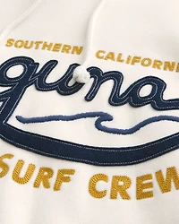 Waffle-Lined Laguna Graphic Surf Crew Hoodie