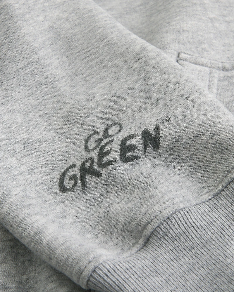 Boxy Zip-Up Michigan State University Spartans Graphic Hoodie