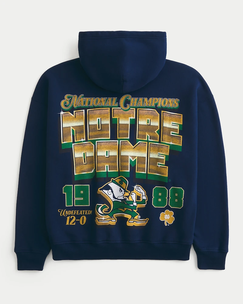 Boxy University of Notre Dame Fighting Irish Graphic Hoodie