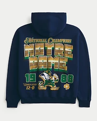 Boxy University of Notre Dame Fighting Irish Graphic Hoodie