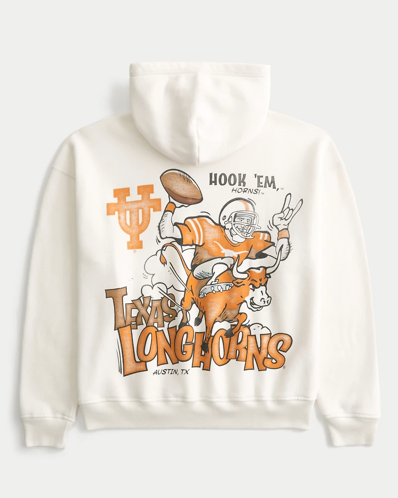 Boxy University of Texas at Austin Longhorns Graphic Hoodie