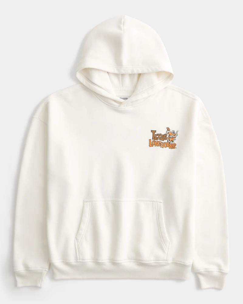 Boxy University of Texas at Austin Longhorns Graphic Hoodie