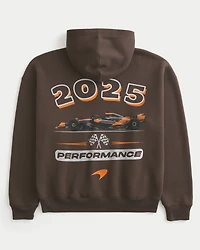 Boxy McLaren Graphic Zip-Up Hoodie