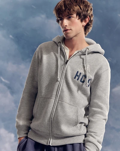 Holiday Vault Release Zip-Up Surf Logo Graphic Hoodie