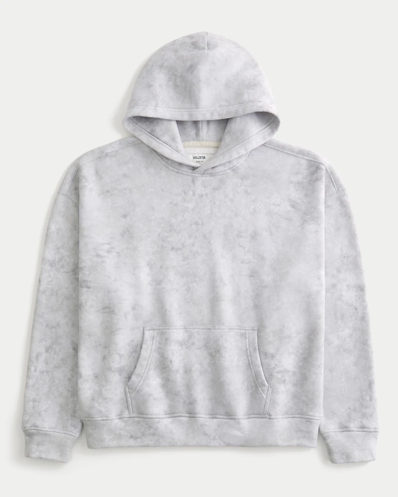 Boxy Wash Effect Hoodie