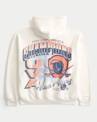 Boxy University of Virginia Cavaliers Graphic Hoodie