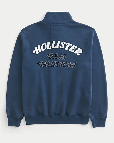 Vault Release Fleece Logo Graphic Henley