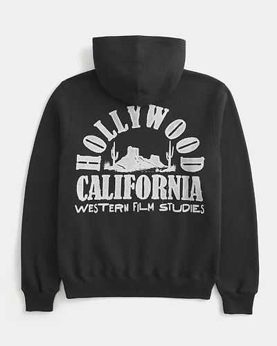 Boxy Hollywood Graphic Hoodie