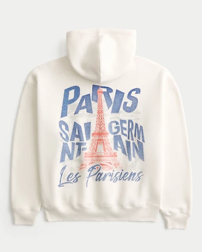 Boxy Paris Saint-Germain F.C. Graphic Hoodie