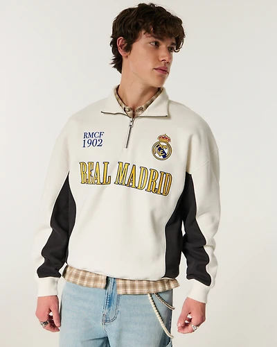 Real Madrid CF Graphic Quarter-Zip Sweatshirt