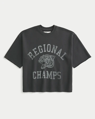 Boxy Short-Sleeve Regional Champs Graphic Sweatshirt