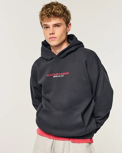 Boxy Dodge SRT Hellcat Graphic Hoodie