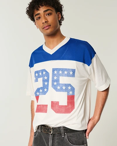 Boxy Crop Number Graphic Jersey