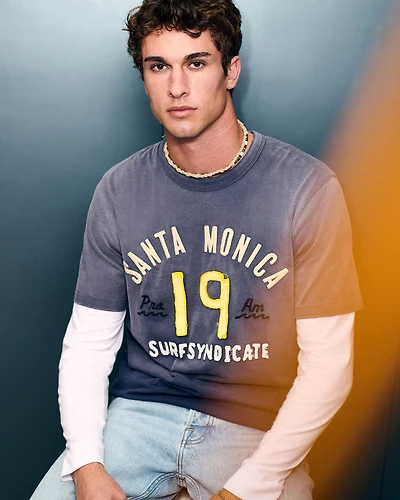 Santa Monica Surf Graphic Tee