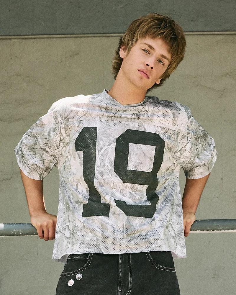 Baggy Graphic Camo Jersey