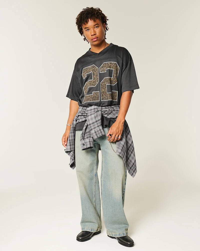 Baggy Pattern Graphic Jersey