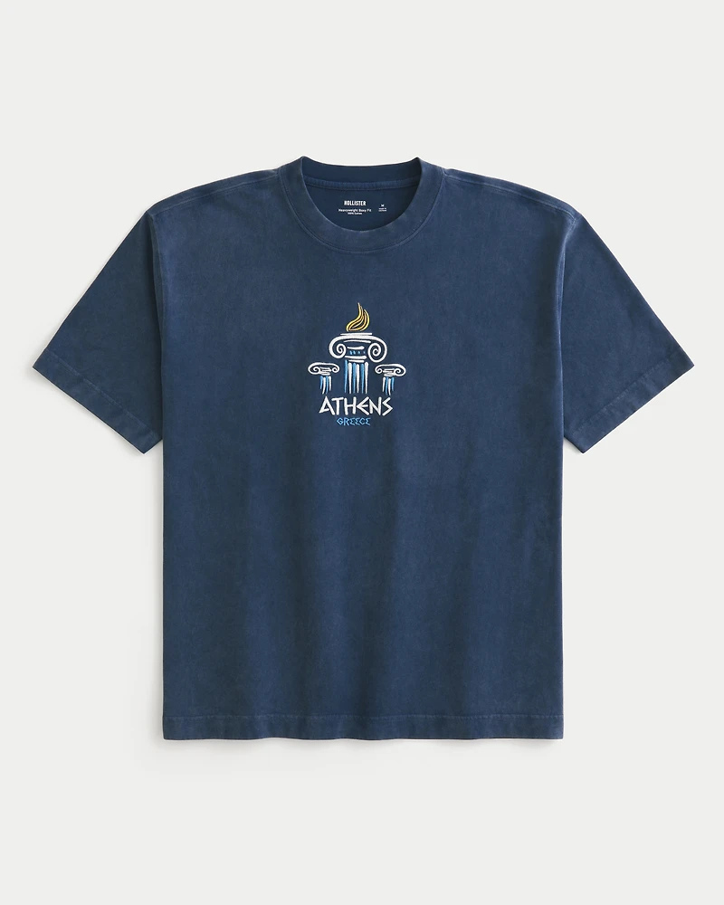 Boxy Heavyweight Athens Graphic Tee