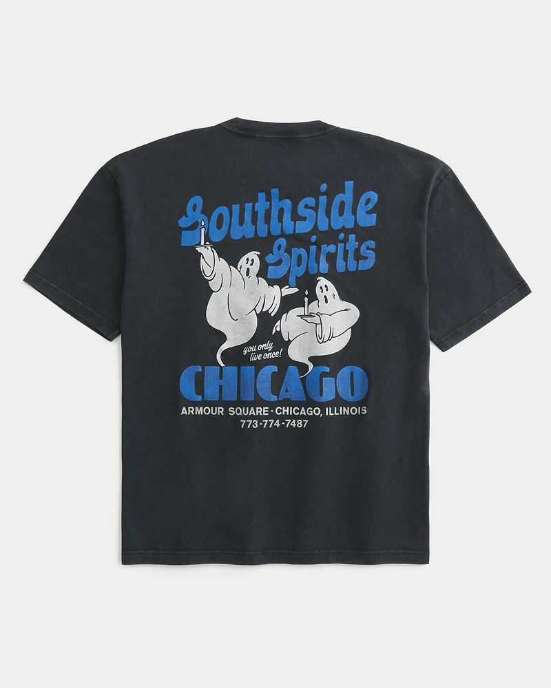 Baggy Cotton Southside Spirits Graphic Tee