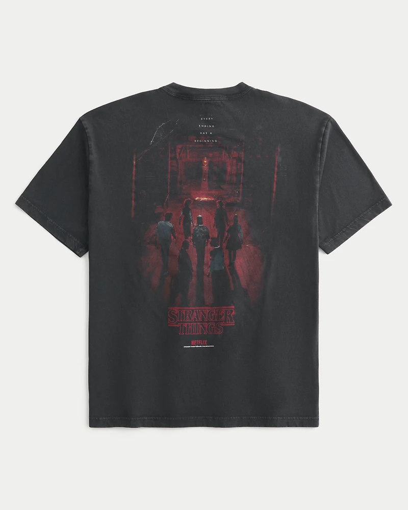 Boxy Cotton Stranger Things Graphic Tee