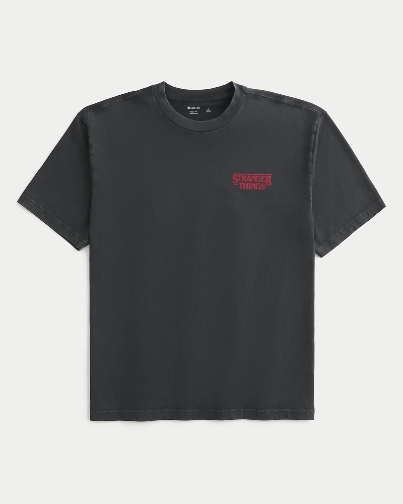 Boxy Cotton Stranger Things Graphic Tee