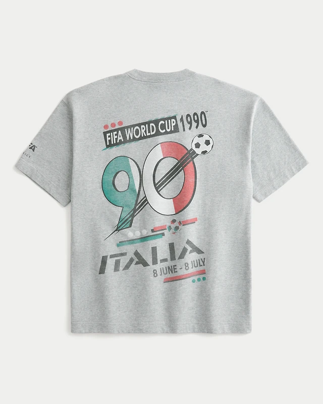 Hollister Boxy Heavyweight FIFA World Cup Italia Graphic Tee at