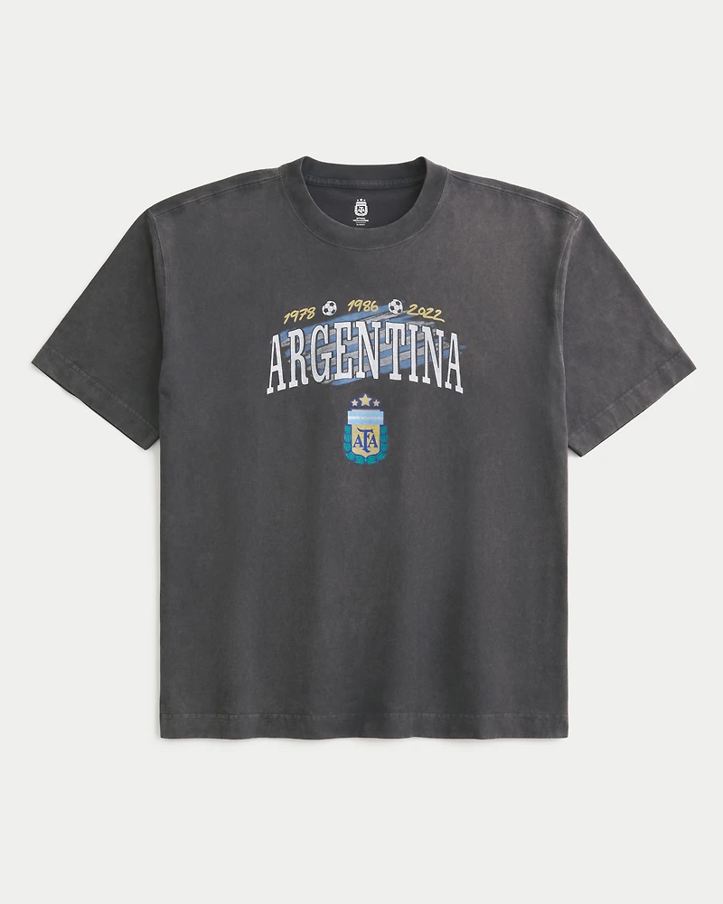 Boxy Heavyweight Argentine Football Association Graphic Tee