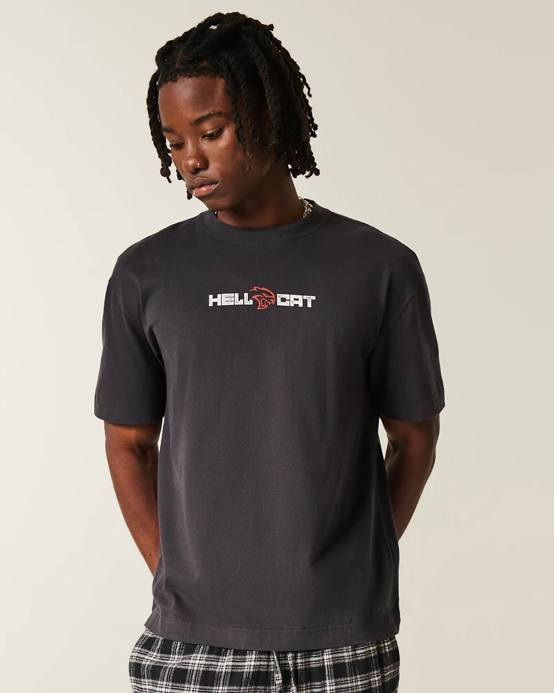 Boxy Heavyweight Dodge Charger Hellcat Graphic Tee