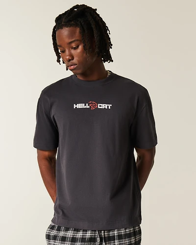 Boxy Heavyweight Dodge Charger Hellcat Graphic Tee